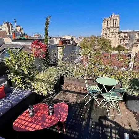 Rooftop Garden Triplex With Ac Over Notre - Dame * Parigi