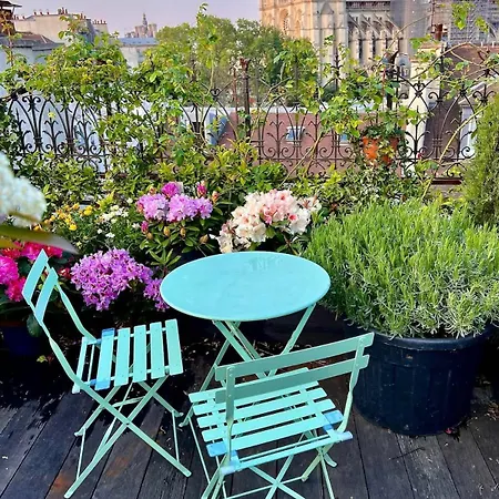 Rooftop Garden Triplex With Ac Over Notre - Dame Appartamento Parigi